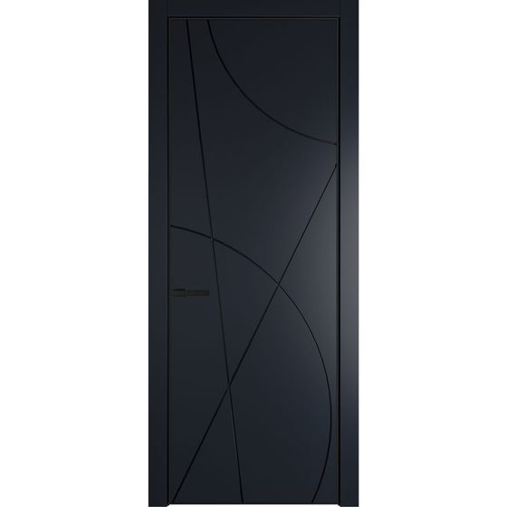 Фото межкомнатной двери эмаль Profil Doors 4PE нэви блу глухая кромка чёрная