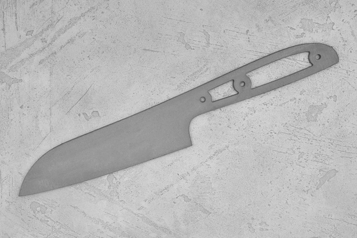 Заготовка для ножа, сталь M390 2,6мм. Модель "Геликон НС155" с клинком 155мм, ТО 62-63HRC