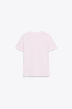 ZARA ФУТБОЛКА С НАДПИСЬЮ, ПАСТЕЛЬНО-РОЗОВЫЙ
