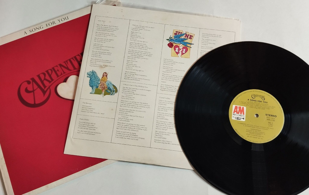 Винтажная виниловая пластинка LP Carpenters A Song For You (Japan 1972) (No Obi)