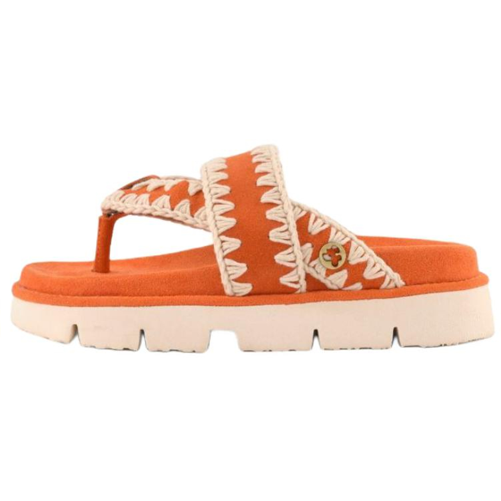 MOU Bio EVA Abrasion Resistant Flip Flops Women"s Dark Orange