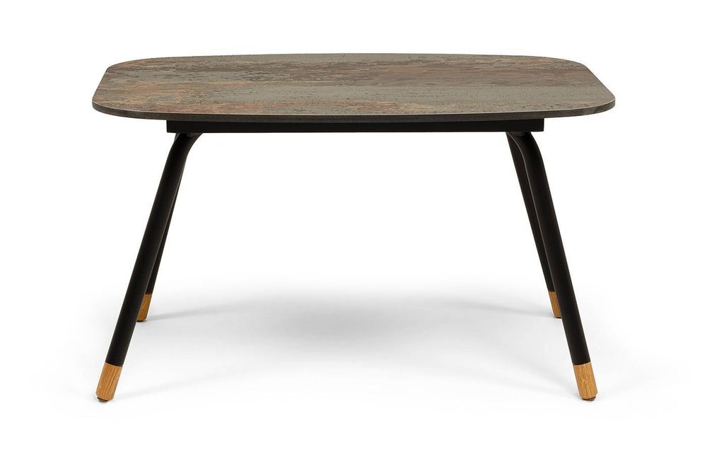 "Верона" журнальный столик из HPL 70х50, H40, каркас черный муар, цвет столешницы "винтаж"