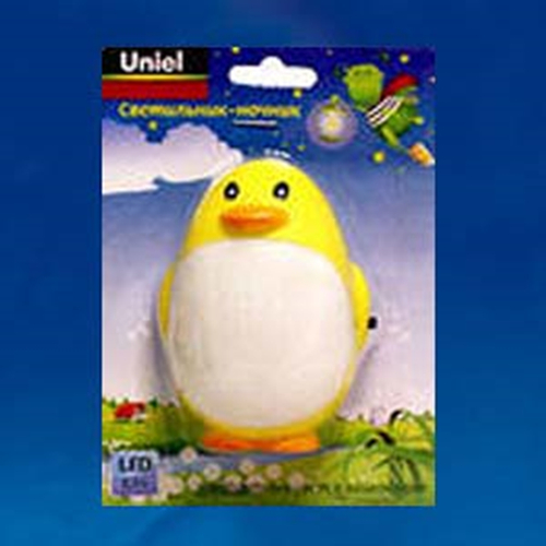 DTL-301-Пингвин/Yellow/3LED/0,5W Светильник-ночник. Блистерная упаковка