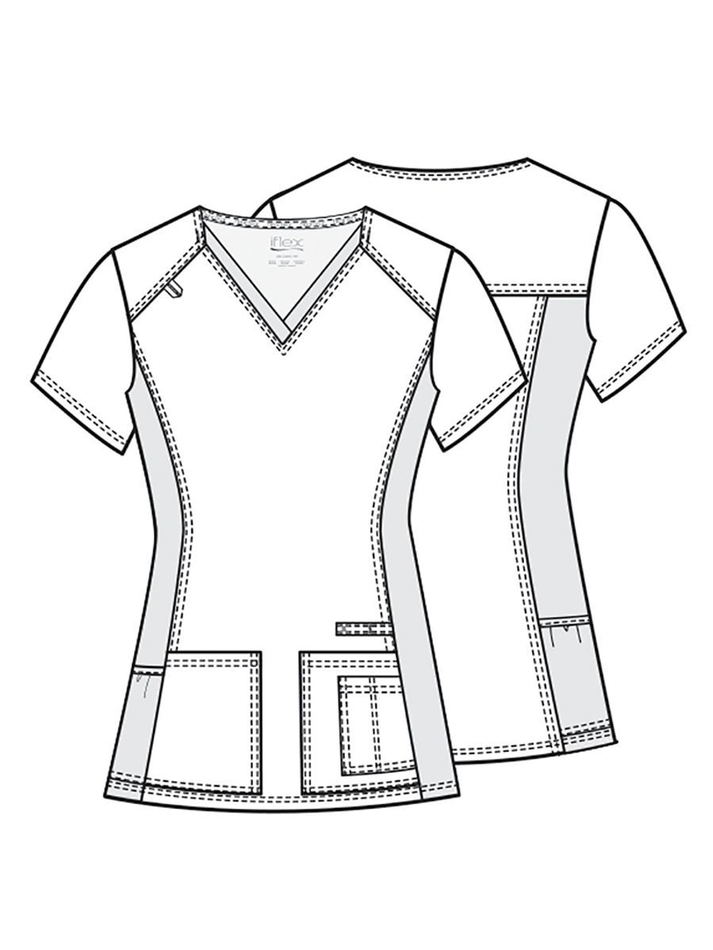 Топ медицинский женский Cherokee CK605, белый, 2XL