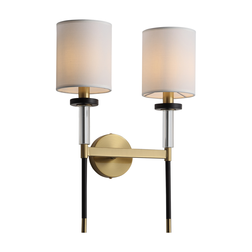 SL1404.301.02 Светильник настенный ST-Luce Латунь/Прозрачный E14*2 40W ВЕРИТАС