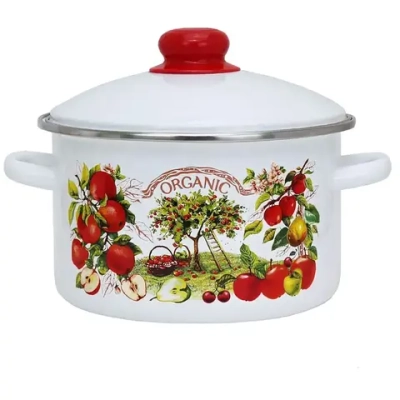 Кастрюля эмалированная 2,0л «Organic» 01-1610/4