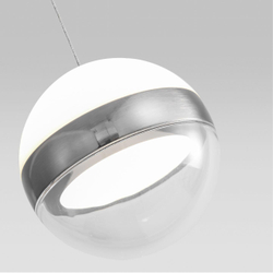 5037/9L L-VISION ODL24 355 никель/прозрачн/молочный/металл/акрил Подвес LED 9W 4000K 480лм RONI