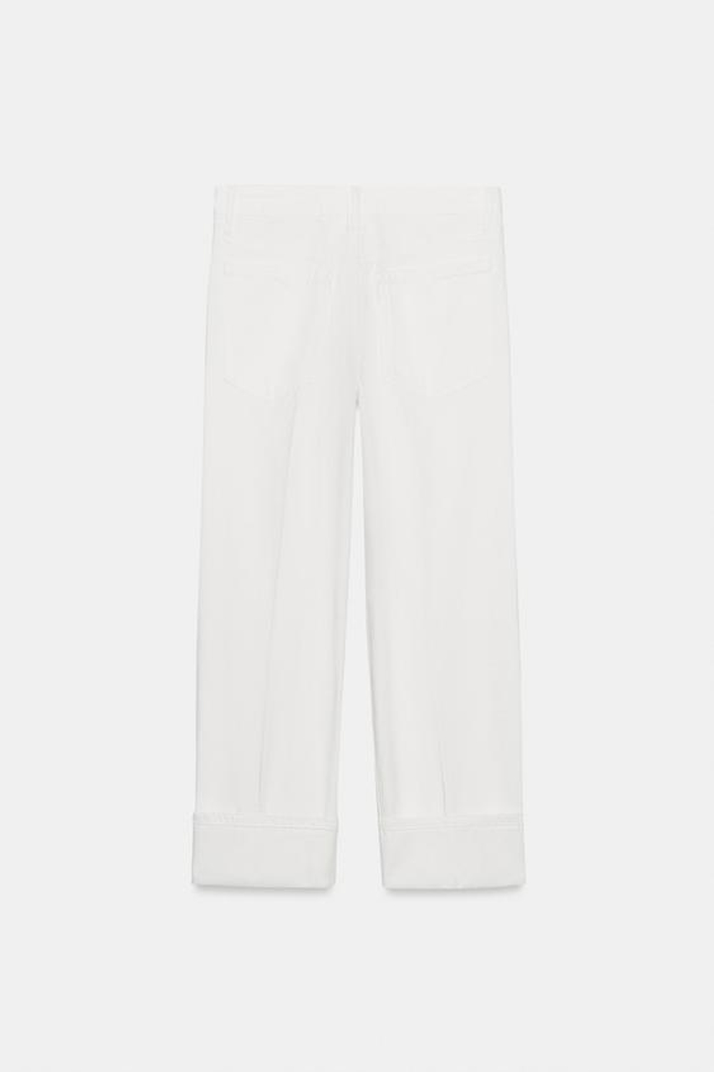 ZARA ДЖИНСЫ ПРЯМОГО КРОЯ С НИЗКОЙ ПОСАДКОЙ — ZW COLLECTION, БЕЛЫЙ