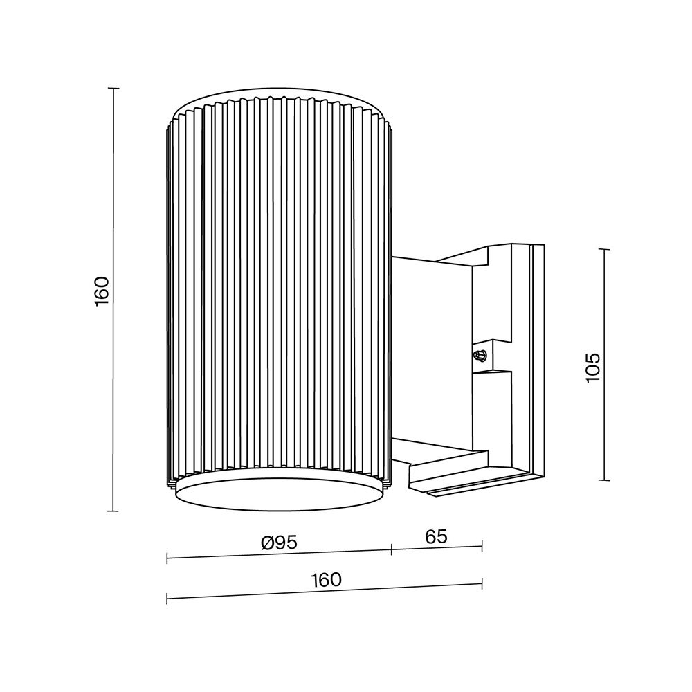 Настенный светильник (бра) Outdoor O419WL-01B