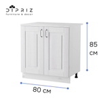 Кухня 200 см Венесуэла из массива сосны (5 модулей) со столешницей, белый воск