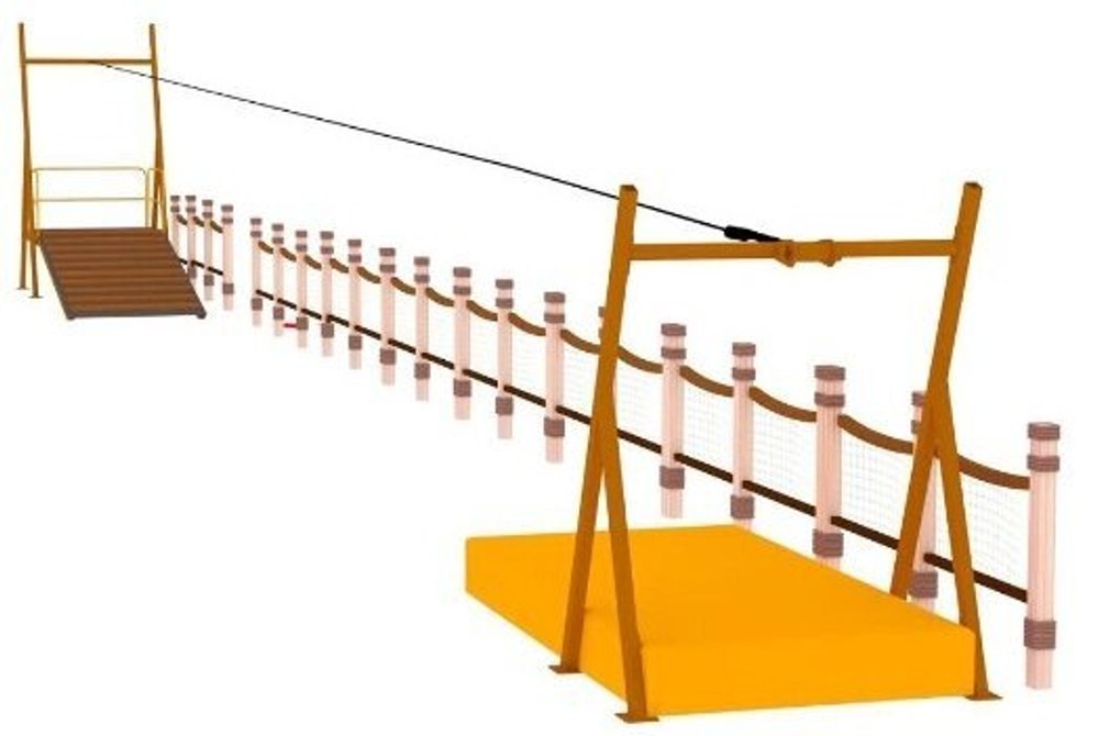 Детский троллей для помещений 15 м