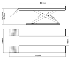 X550 Подъемник ножничный слесарный 5,5 т.