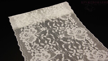 Эластичное кружево, 22 см, молоко, (Арт: EK-2251), м