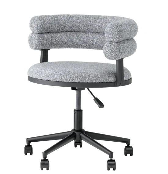 Стул офисный Castor, серое букле, чёрные ножки