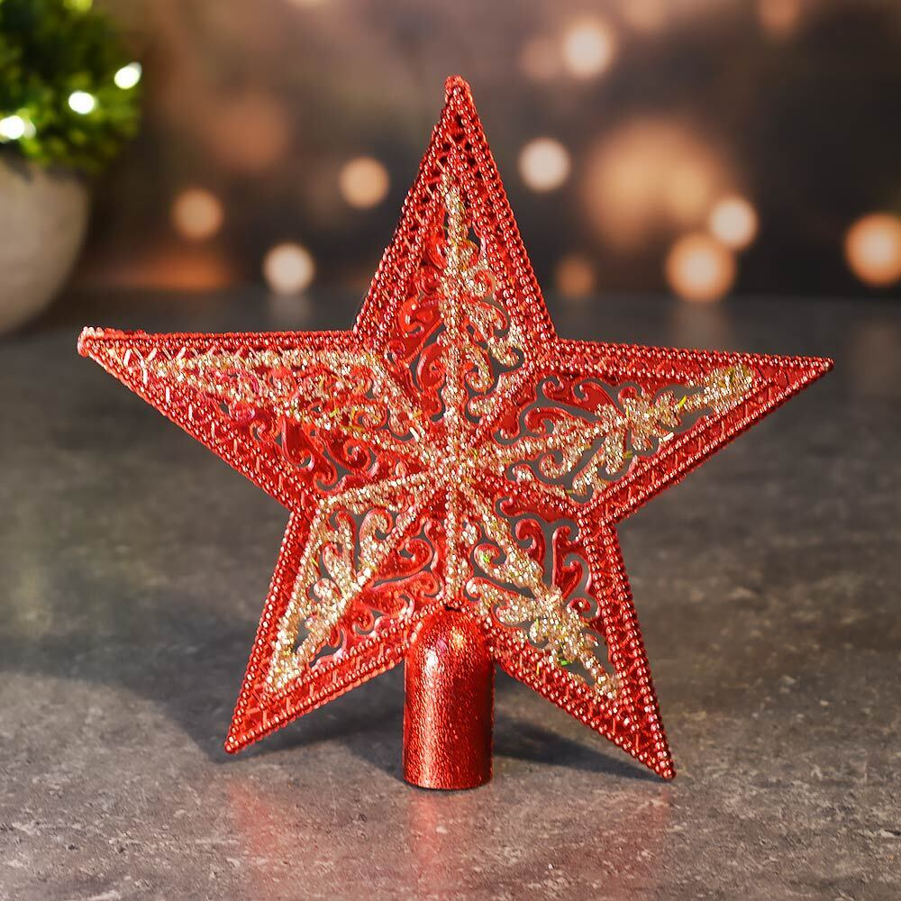 Верхушка на елку "Звезда. Королева праздника" 15*15см