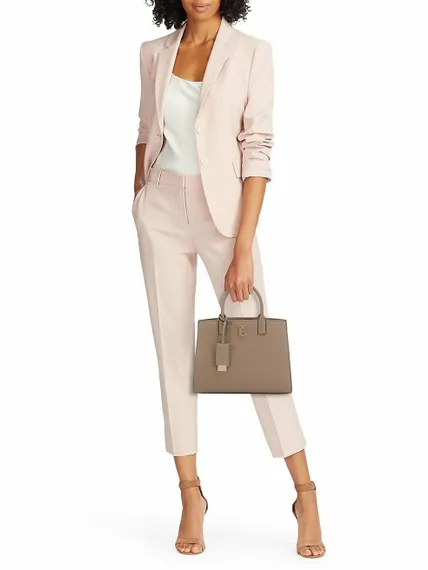 Кожаная сумка Burberry Mini Frances бежевый