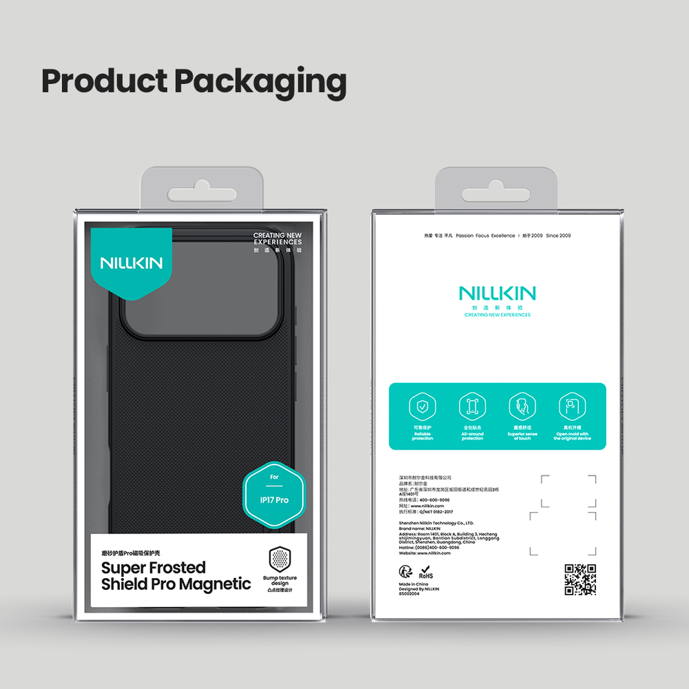 Чехол от Nillkin c поддержкой MagSafe для iPhone 17 Pro, серия Super Frosted Shield Pro Magnetic