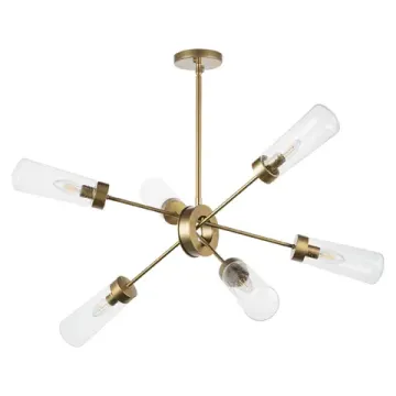 Люстра потолочная на штанге 6*E14 690063 шампань Crotone Lightstar