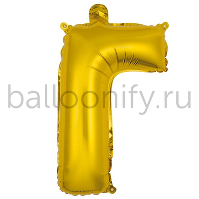 Фольгированная фигура, Буква Г 35 см Gold