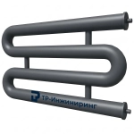 Регистр отопления РЗП-4x133x4,0-12000 четырёхрядный змеевиковый с плоскими заглушками