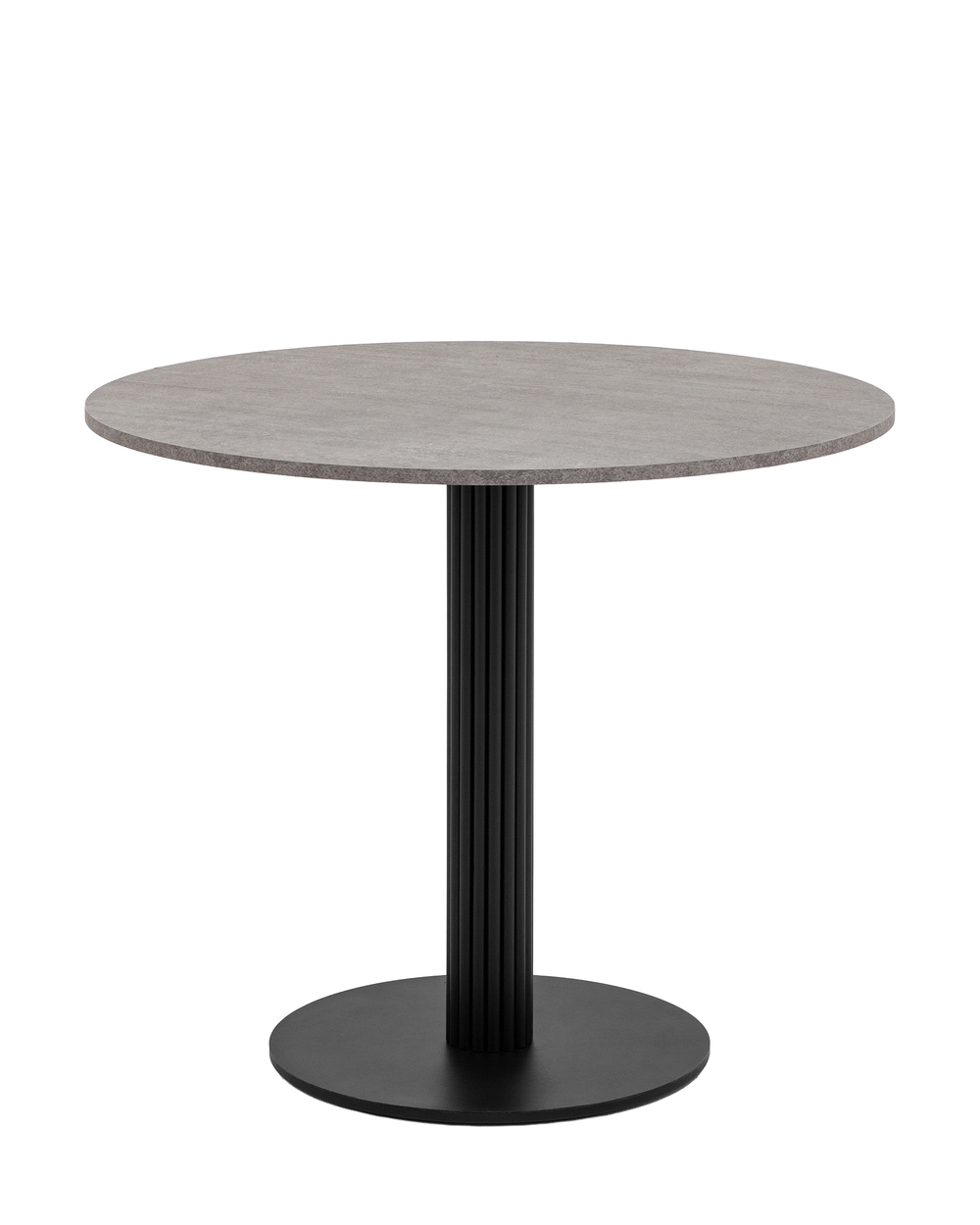 Стол круглый Фризбин D90, столешница МДФ сегни темный, основание металл черный