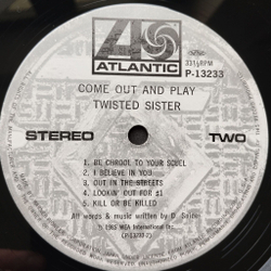 Винтажная виниловая пластинка LP Twisted Sister Come Out And Play (Japan 1985) (No Obi) You Want What We Got