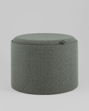Пуф с ящиком Хюгге L букле темно-серый