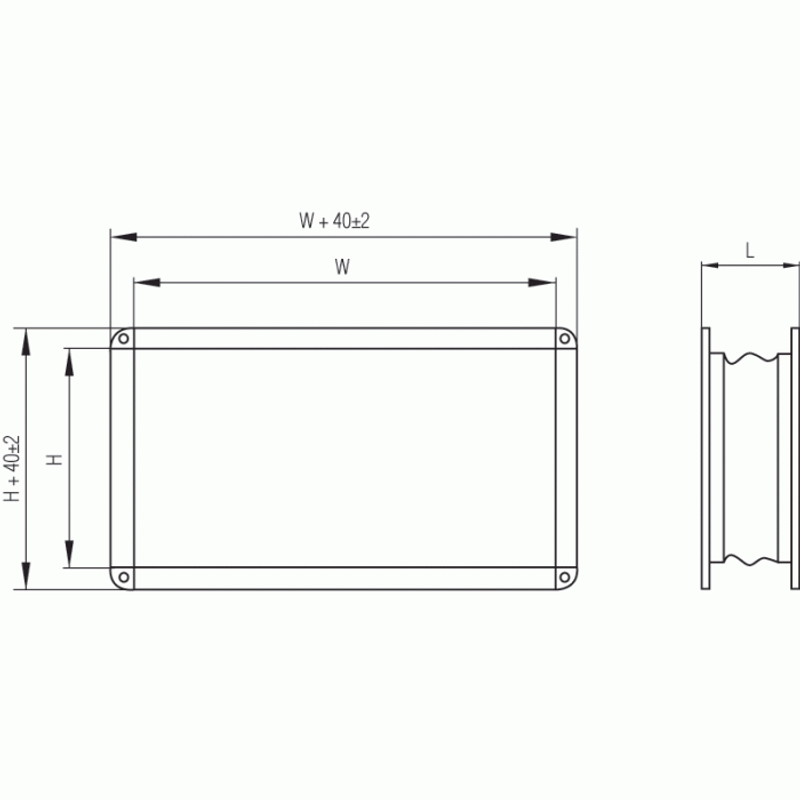 Гибкая вставка FKr 500x250