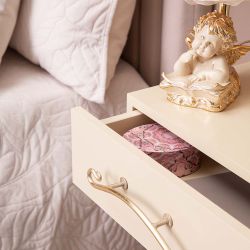 Тумба прикроватная Monstera Deliciosa (Монстера) подвесная Айвори