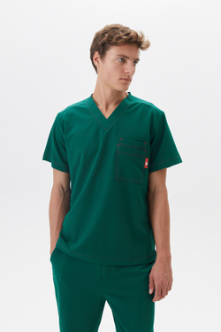 Топ медицинский мужской Гекай, малахит