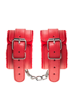 Поножи Anonymo #0155, PU кожа, красные, 27 см