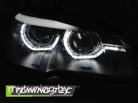 Передние фары AE DRL LED BLACK AFS HID для BMW X5 E70