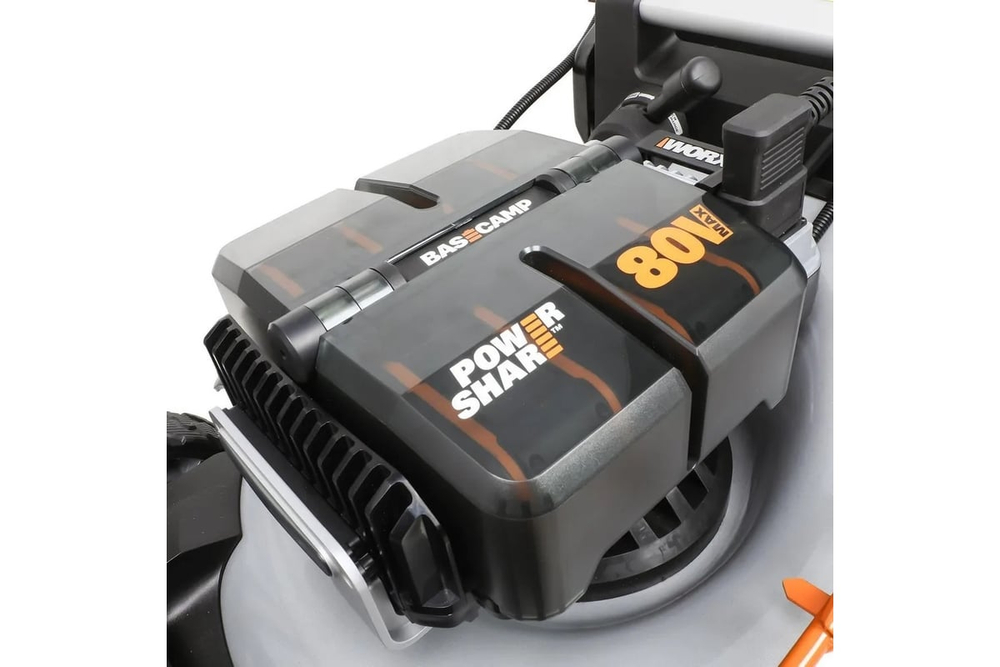 Газонокосилка аккумуляторная бесщёточная самоходная WORX WG761E, 80 В,51 см, 4Ач х4,ЗУ 2А х2,коробка