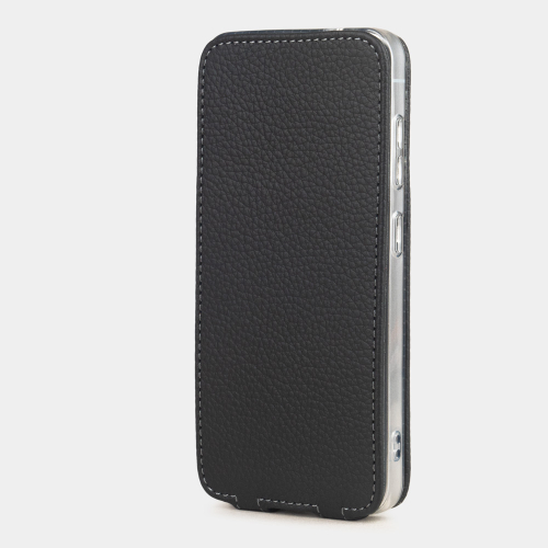 Чехол для Samsung Galaxy S25 из кожи теленка, черного цвета