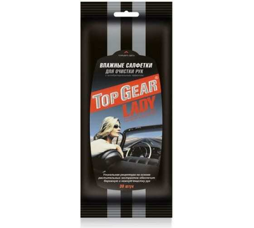 Салфетки влажные для рук антибактериальные Top Gear Lady (30шт)