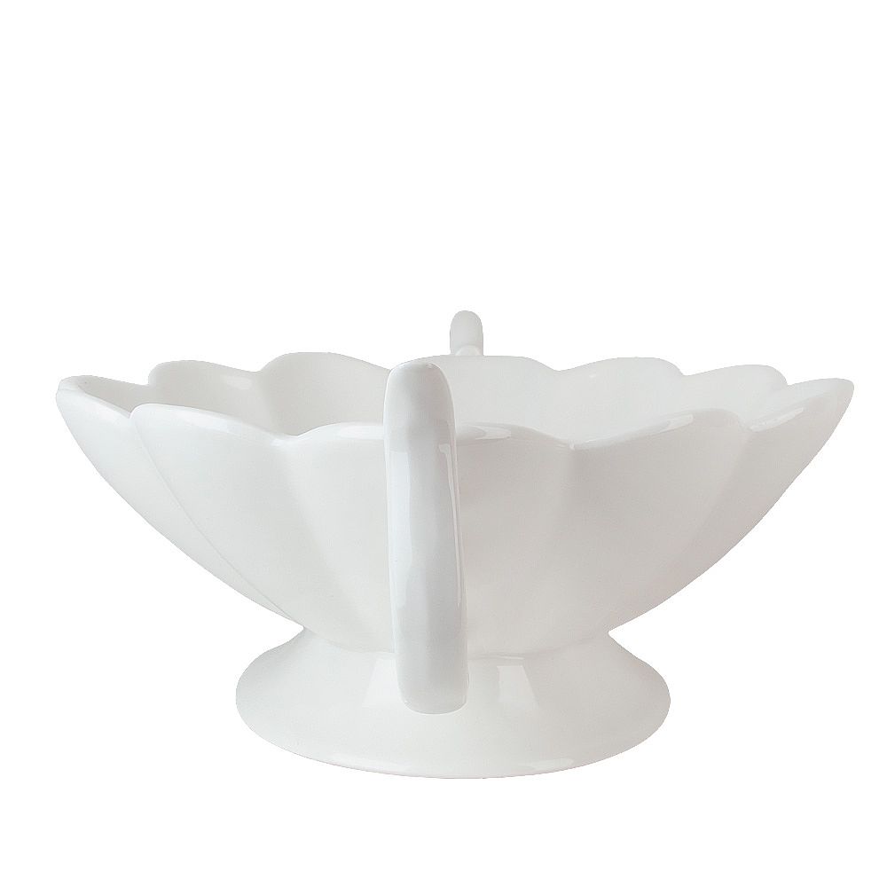 Салатник с ручками на ножке " " 26*17*8см. v=650мл. (фарфор) (подарочная упаковка)