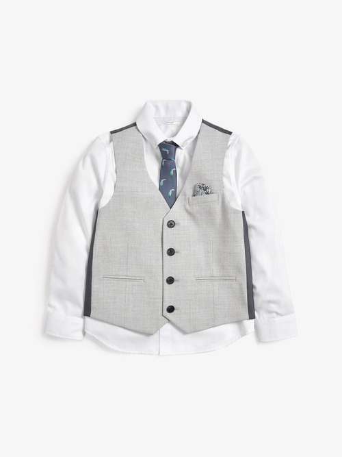 Комплект из трех предметов для мальчика Next A18-314, Серый, Белый