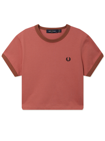 Женская Футболка Cropped Ringer