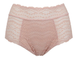 Кружевные трусики-слип Luna с завышенной посадкой (Размер: 42) (Цвет: пудровый)