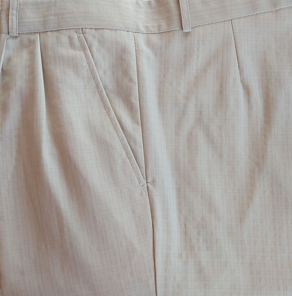 Брюки мужские в клетку клетчатые для мужчины для мальчика мальчиковые широкие свободные классические классика строгие костюмные вискозные вискоза прямые светлые белые бежевые тонкие лёгкие летние вискоза 29 30 48 176 182 L размер