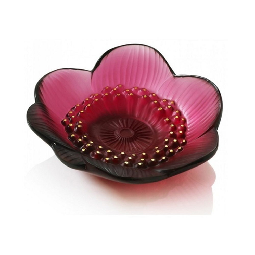 Мелочница Anemone красная Lalique