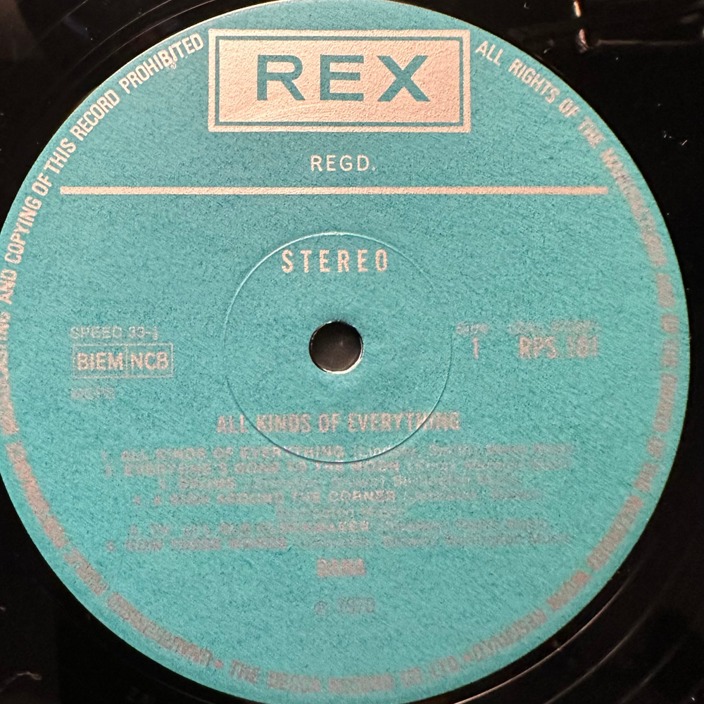 Dana – All Kinds Of Everything (Англия 1970г.)