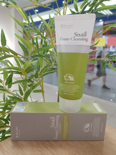 3W Clinic Пенка для умывания с фильтратом улиточного муцина, пенка для лица с улиткой 100мл