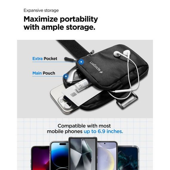 Чехол на руку Spigen Dynamic Shield Armband A702 (AMP04617) Black