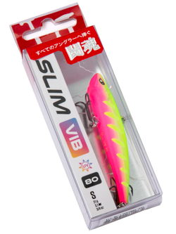 Воблер вертикальный Lucky John Slim VIB S 80, цвет 354