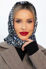 Косынка с отворотом (голубые пазлы) КО22-23М LT Collection