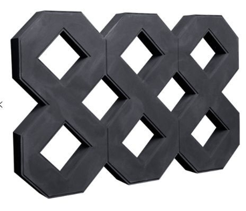 Полимерно-композитная экопарковка (газонная решётка), черная