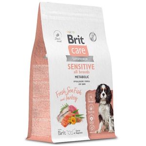 Сухой корм Brit Care Dog Sensitive Metabolic, для взрослых собак всех пород, с морской рыбой и индейкой, Улучшенный обмен веществ