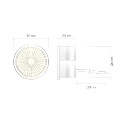 DK4000-8W dim Керамический светодиодный модуль. Белый с прозрачной линзой 60 градусов, 8 Вт, 4000К, диммируемый