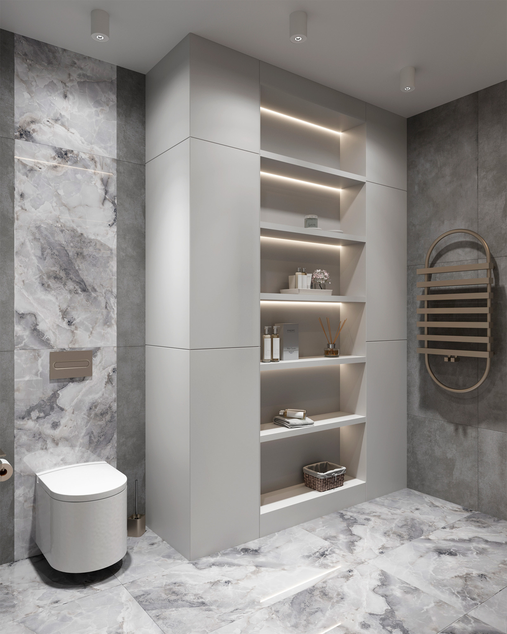 Керамогранит, Arcadia Ceramica, INVISIBLE ONYX GREY, 1200x600 мм, полированная